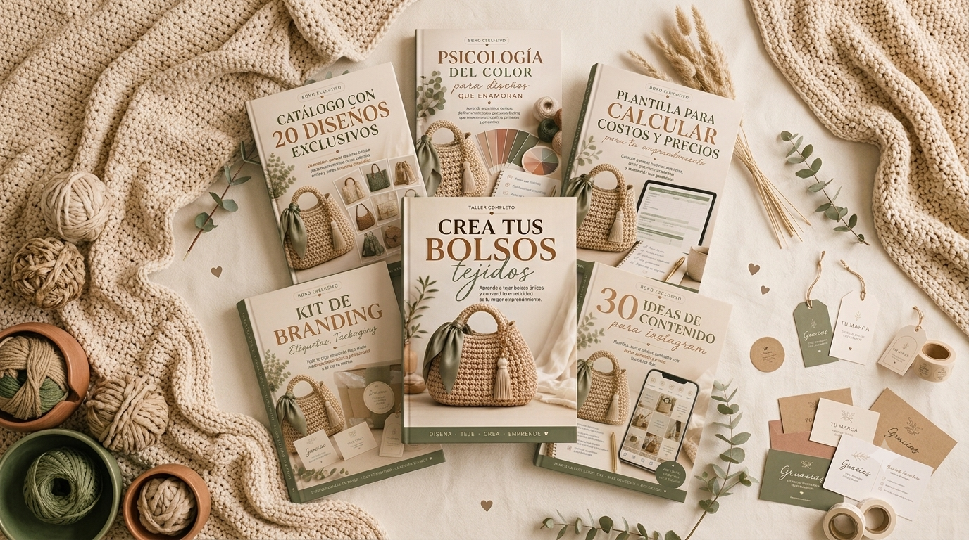 Aprende a crear bolsos y carteras tejidas